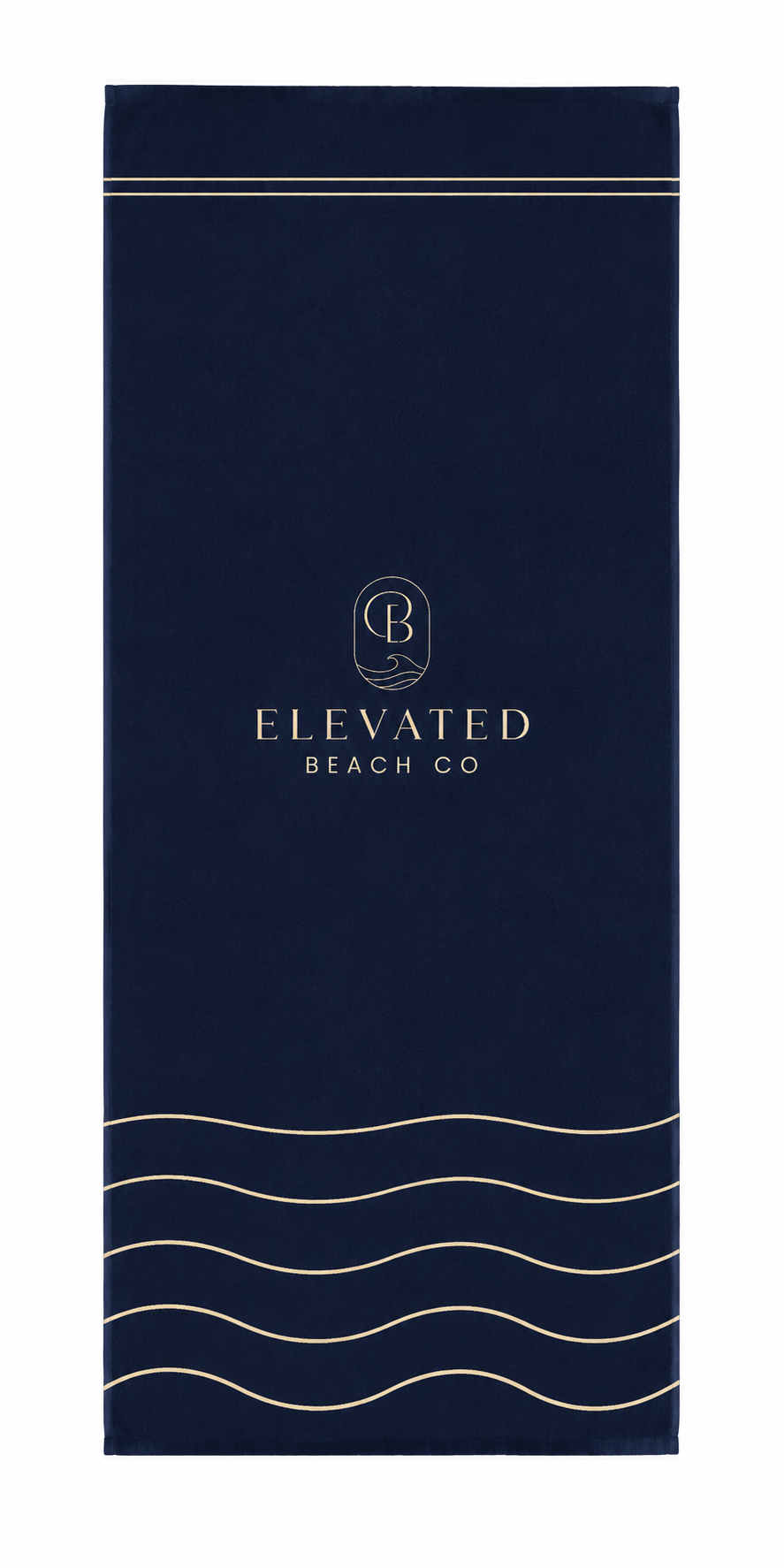 Signature Wave Towel in Navy