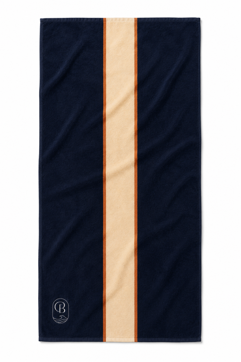 Coastal Stripe Towel in Navy