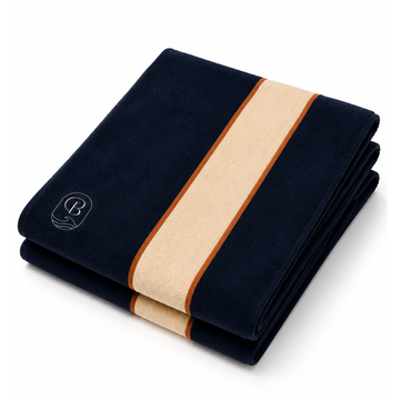 Coastal Stripe Towel in Navy